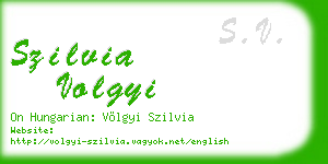 szilvia volgyi business card
