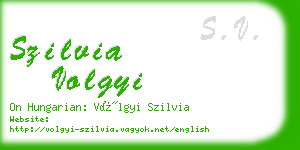 szilvia volgyi business card